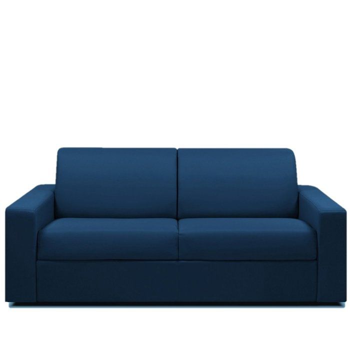 Canapé convertible EXPRESS 3/4 places en tissu bleu cobalt - Couchage 160cm - Epaisseur matelas 16cm - MIDNIGHT
