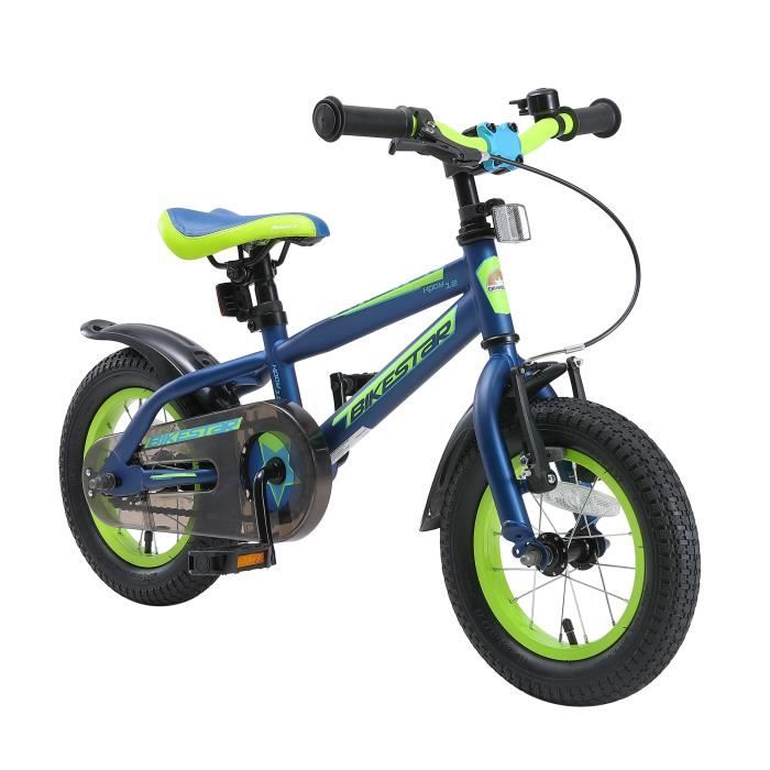 BIKESTAR - Vélo enfant - 12 pouces - pour garçons et filles de 3 ans - Edition VTT - Bleu Orange