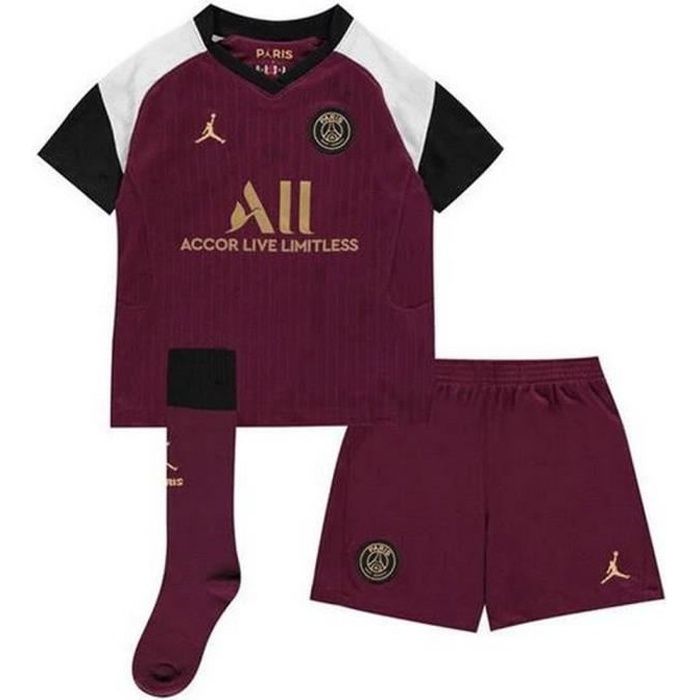 Mini-Kit Officiel Enfant Jordan Nike PSG Paris Saint-Germain Third Saison 2020-2021