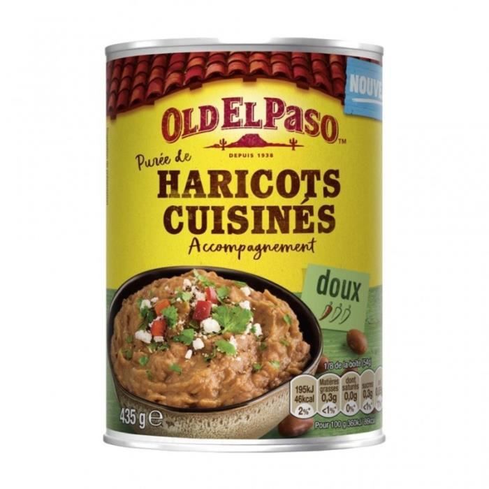 Old El Paso Purée de Haricots Cuisinés Accompagnement Doux 435g (lot de 4)