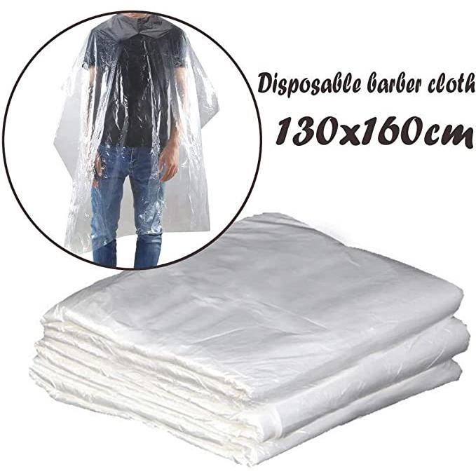 100 X Peignoir de Coiffure Imperméable Jetable