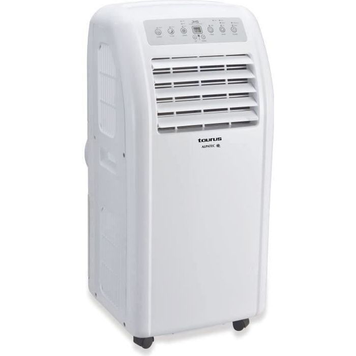 TAURUS AC205RVKT Climatiseur mobile réversible - 2100 watts - 7000 Btu - Déshumidificateur - Télécommande - Kit fenêtre inclus
