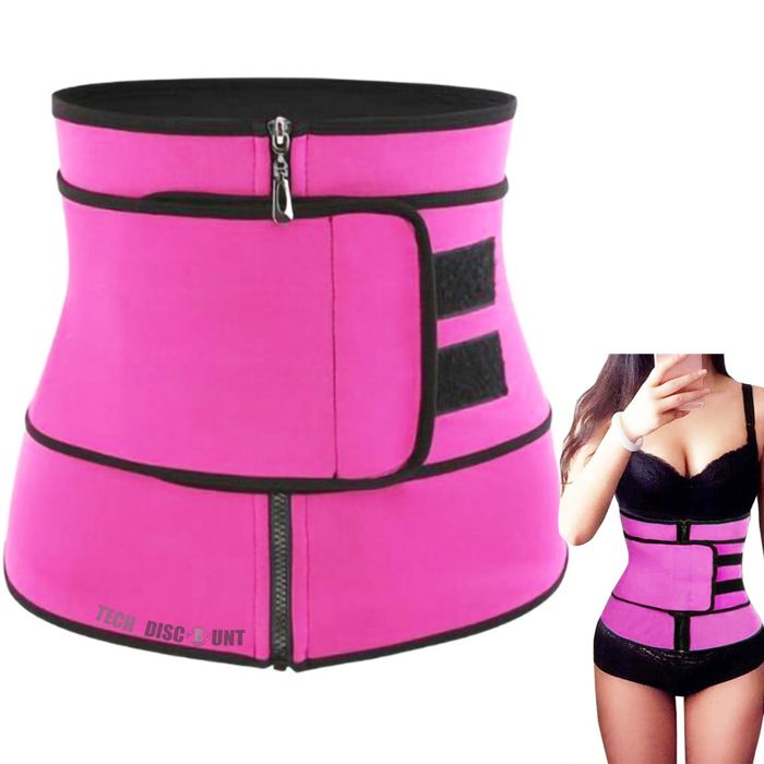 TD® Gaine Amincissante Ventre Plat Serre Corset Sculptant Réglable Ceinture Abdominale Zip Femme Sudation Sauna Néoprène L:76CM