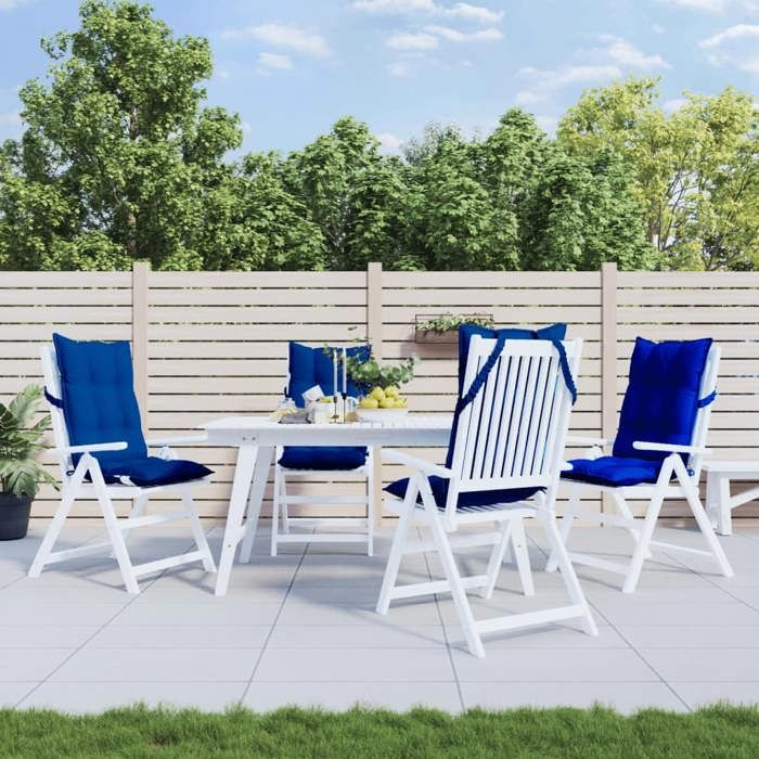 vidaXL Lot de 6 coussins de chaise à dossier haut royal - vue 1