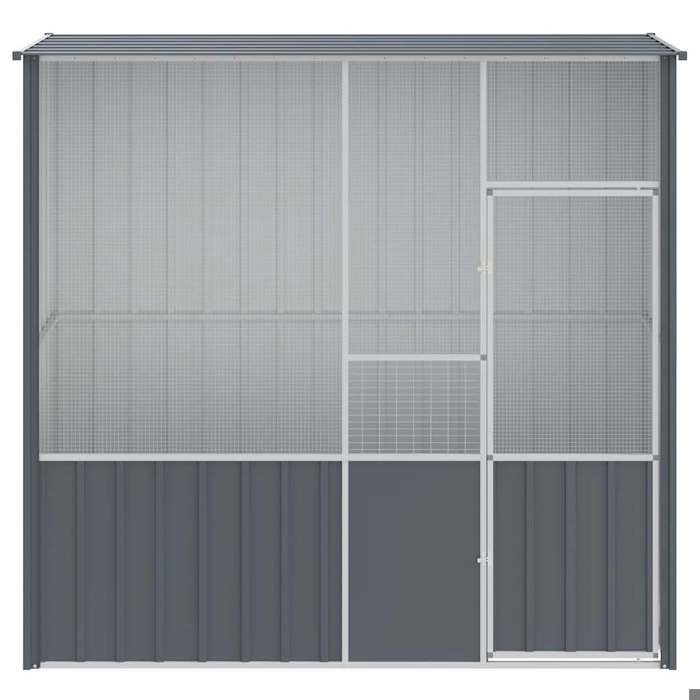 Comparer les prix de Volière pour Canaries Perroquet MVS - Cage à oiseaux anthracite 215x78x200 cm acier galvanisé - shop50383673