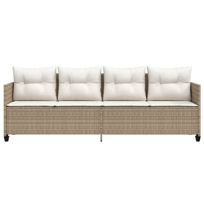 Chaise longue - Transat dextérieur - avec coussins beige - Résine tresséetop vente370062016
