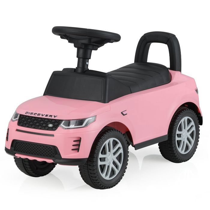 Voiture à Pousser Rétro DREAMADE – 18-36 Mois – Rose – Roues EVA, Rangement, Klaxon, Autocollants DIY