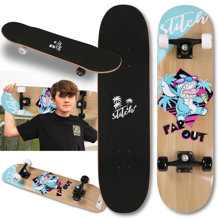 Mini Skateboard BELEEV Skateboard De 78,7 X 20,3 Cm Pour Débutants, Enfants Et Adultes - Érable Canadien 7 Couches, Double Plateau Concave - Outil En T Tout-en-un Fourni, Graffiti Skate Board
