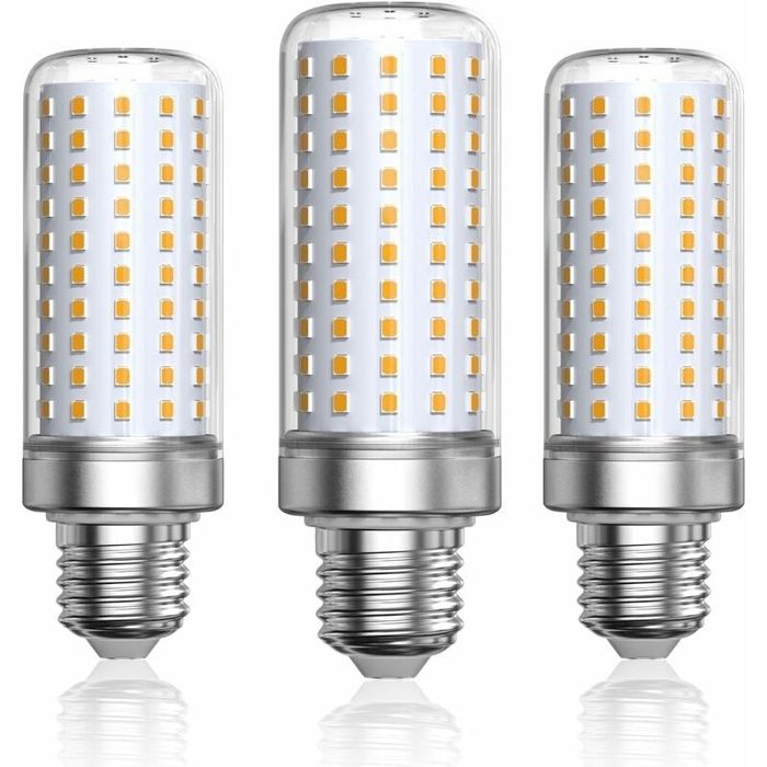 Lot de 3 ampoules LED E27 25W (équiv. 200W) 1800 lm Blanc chaud 3000K - Non dimmable