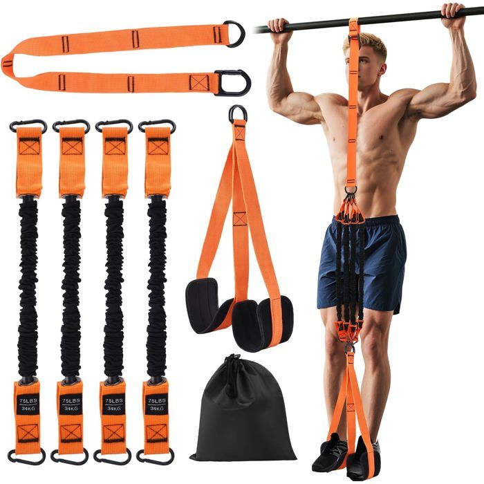 Bandes Traction Réglables 4 Niveaux Confort pour Fitness Étirements