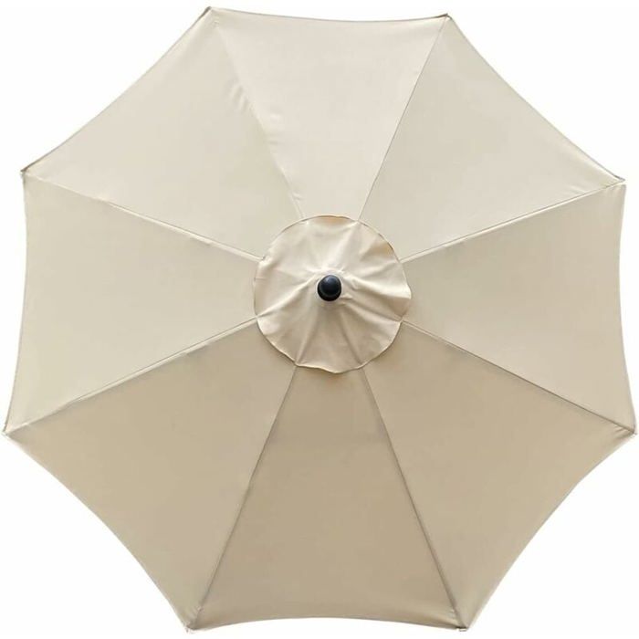 Housse de rechange pour parasol 8 baleines 3 m imperméable anti-UV tissu de rechange beige YYV