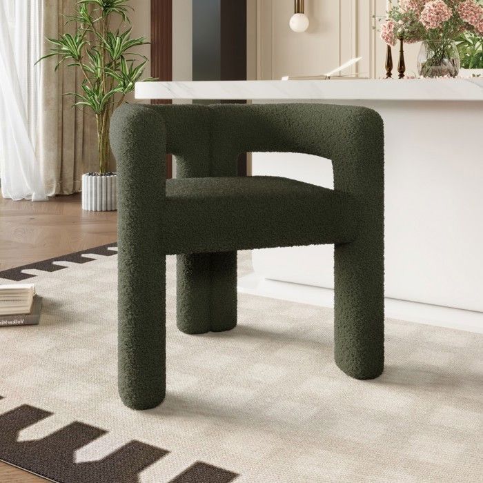 O.Ye Fauteuil Velours Émeraude Ergonomique - Confort Maximal Et Design Unique - Montage Rapide - Idéal Salon Et multicolor FAUTEUIL