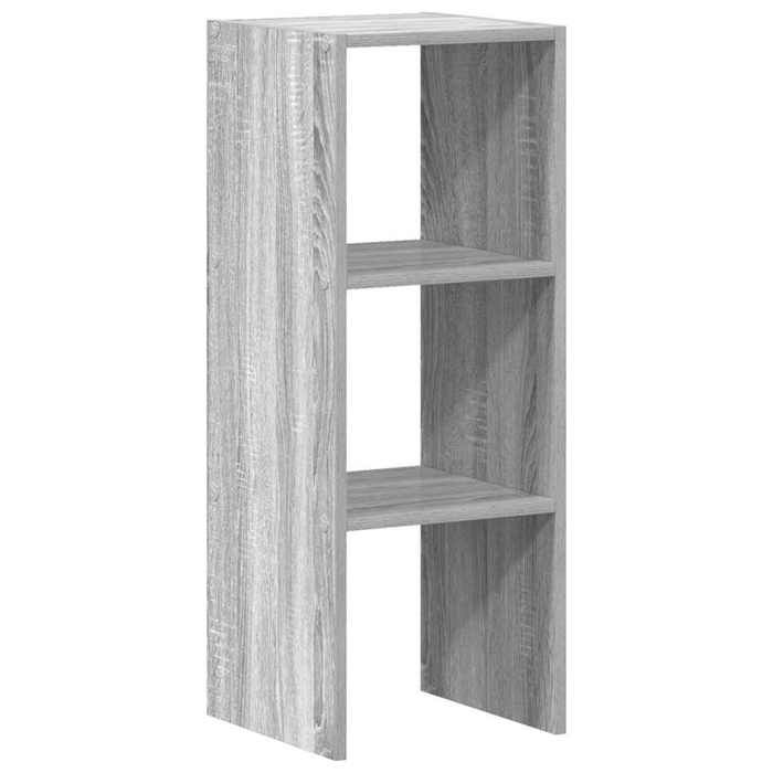 Gris Bibliothèque empilable CLARENCE Meuble de salon sonoma gris 30x30x80 cm bois ingénierie LV3415