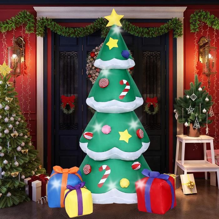 Fockety Arche Gonflable De Noël De 8 Pieds Avec Père Noël Et Bonhomme De Neige Lumieres Led Decorations Gonflables Pour La Cour Decorations De Noel Decorations Dexterieur Pour Noel 90499081