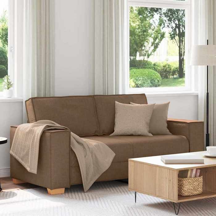 NEW 2026 Canapé moderne - Design ergonomique - pour salon - 2 places Marron 180x78x84 cm Tissu L2554