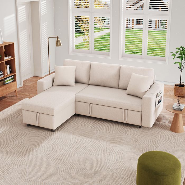 Canapé-lit - MINIMAL - Canapé convertible modulable - Couchage quotidien - Rangements réversibles - Chaise longue réversible Canapé-lit - MINIMAL - Canapé convertible modulable - Couchage quotidien - Rangements réversibles - Chaise longue réversible