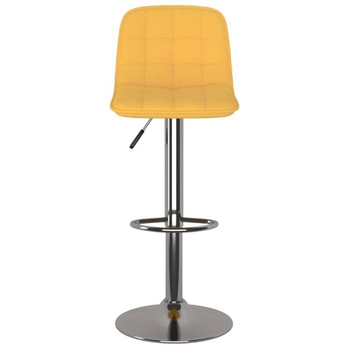 Tabourets Cuisine - Jaune - Chaises de bar - (2 pcs) - 2 personnes - jaune tissu 42.5x45x(84-105) cm F2319