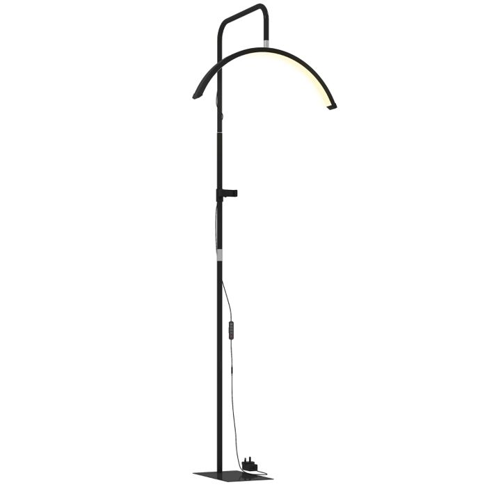 Lampe LED pour cils - Demi-lune pivotante 350° - Hauteur réglable 136-186 cm - Lumière sans ombre Ra95