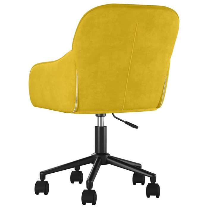 Chaise pivotante de bureau Jaune Velours_2 ans garantie_93984