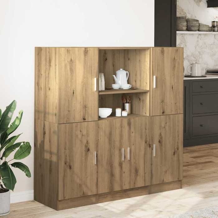 Ensemble darmoires de cuisine 3 pcs - montage simplifié - chêne artisanal EE866