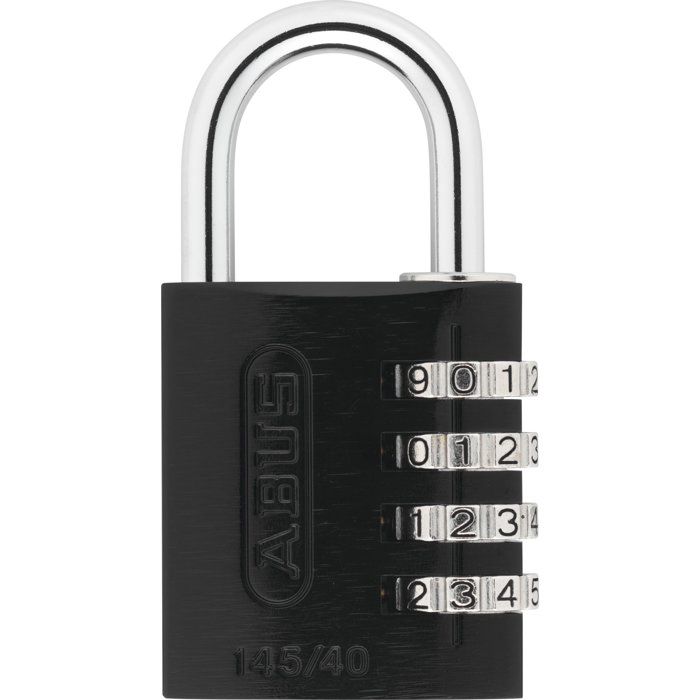Cadenas à combinaison - ABUS - 145/40 - 4 chiffres - Aluminium noir - Protection renforcée Cadenas à combinaison - ABUS - 145/40 - 4 chiffres - Aluminium noir - Protection renforcée