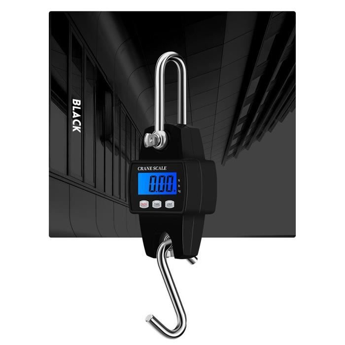 Balance Suspendue électronique 500 Kg - Précision 0,1 Kg, écran LCD, Crochet Acier - Pour Valises, Ferme, Pêche