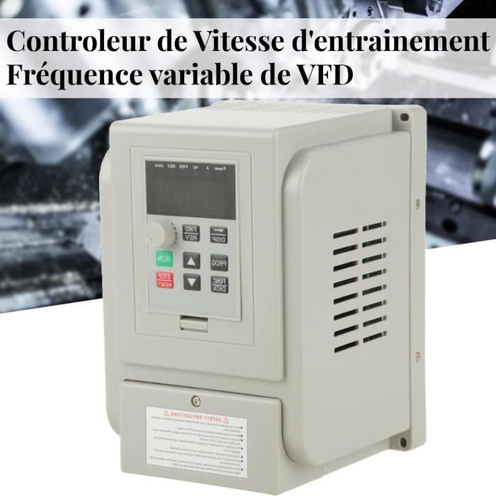 Variateur De Fréquence VFD 220V 1.5KW - Contrôle Vitesse Moteur Asynchrone Triphasé Professionnel