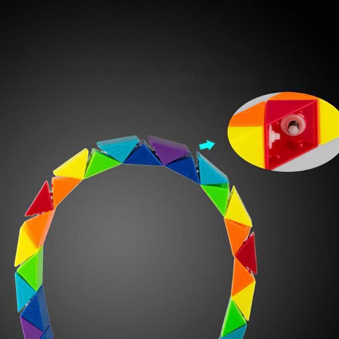 Wacky Tracks Jouet Sensoriel 24 Maillons – Serpent Anti-Stress DIY – Clics Satisfaisants – Bleu/Orange – Enfant & Adulte