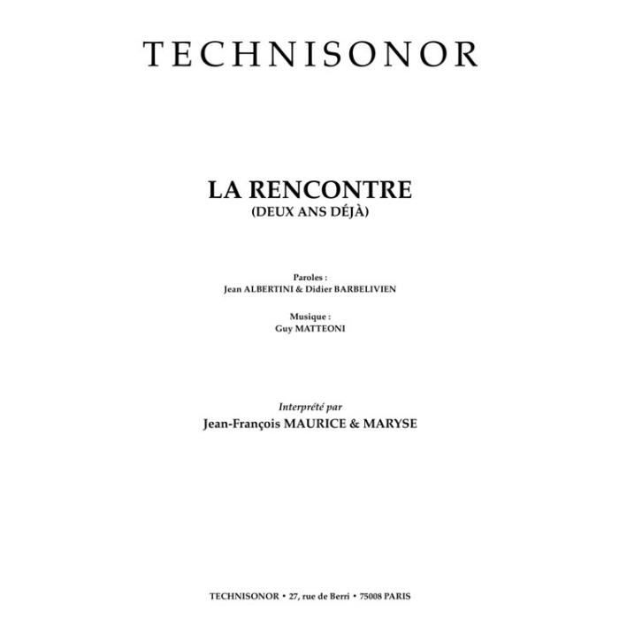parole de la rencontre jean francois maurice