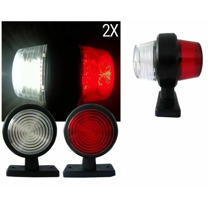 2x Feux de Gabarit Position Avant Arrière 18 LED Feux de Rétroviseur pour Camion