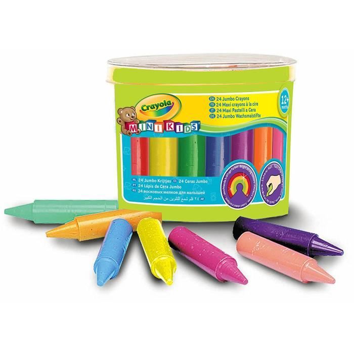 Crayola 8 Gros Crayons De Cire Lavables – Couleurs Vives Pour Petites Mains (3+ Ans)