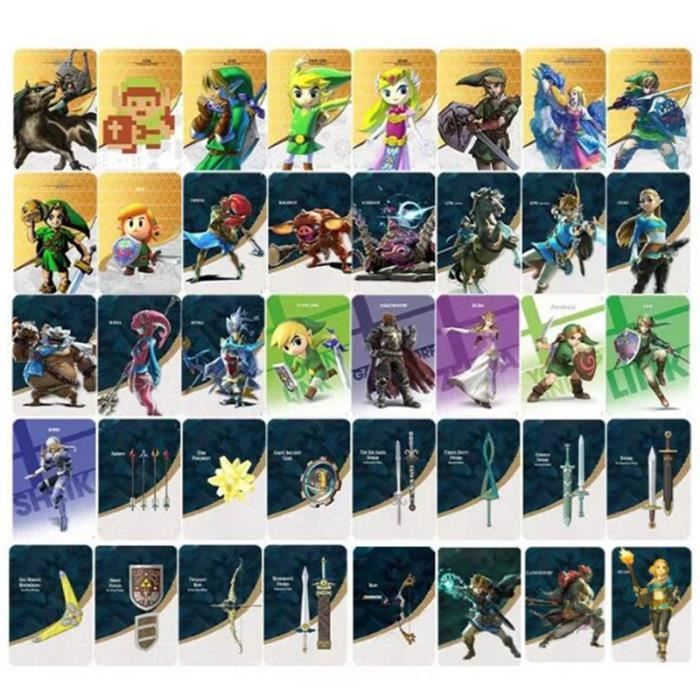 40 cartes Mini NFC amiib compatibles avec Legend of Zelda - Tears of Kingdom cartes NFC compatibles avec Switch / switch Lite