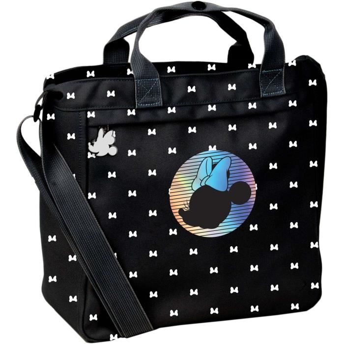 Sac Bandoulière Minnie Mouse Vadobag - Bleu Marine Avec Paillettes Et Cœurs - Pour Fille