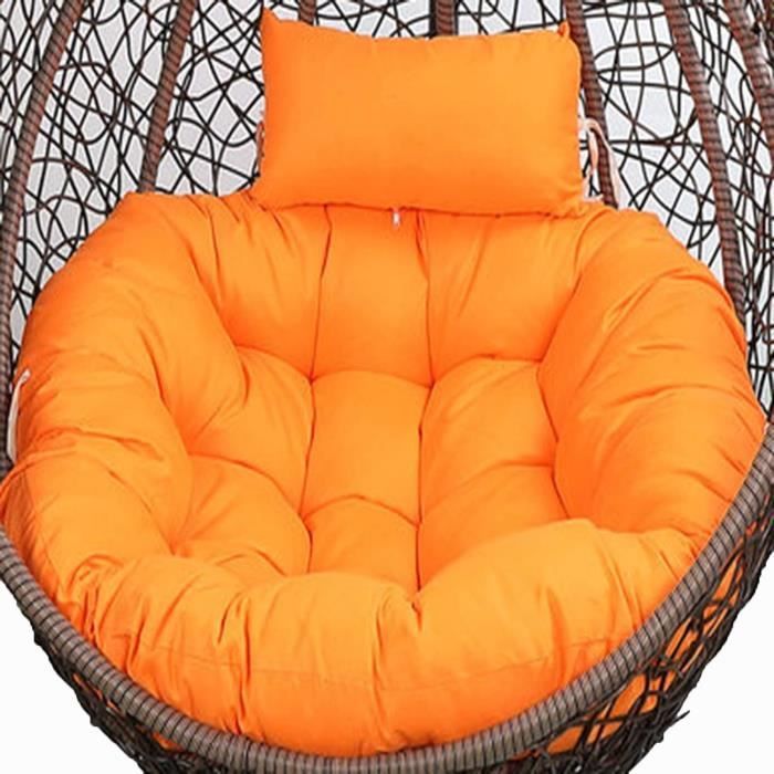 Coussin Rond Épais Pour Fauteuil Suspendu De Jardin - Diamètre 120 Cm, Remplissage 15 Cm, Housse Lavable Et Sangle Antidérapante | Idéal Pour Chaise Œuf, Hamac, Balançoire