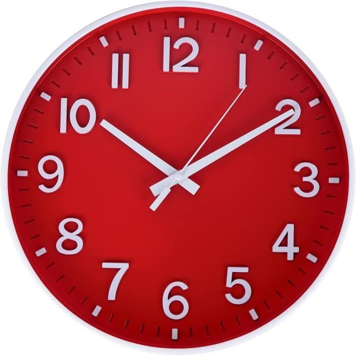 Horloge Murale Moderne - Cadran Vert Olive, Cadre Or Rose - 30cm - Mouvement à Quartz Silencieux