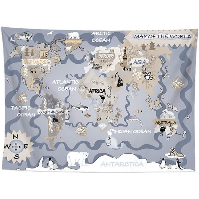 Bande Dessinée Carte Du Monde Tapisserie Animaux Monuments Carte Du Bande Dessinée Carte Du Monde Tapisserie Animaux Monuments Carte Du