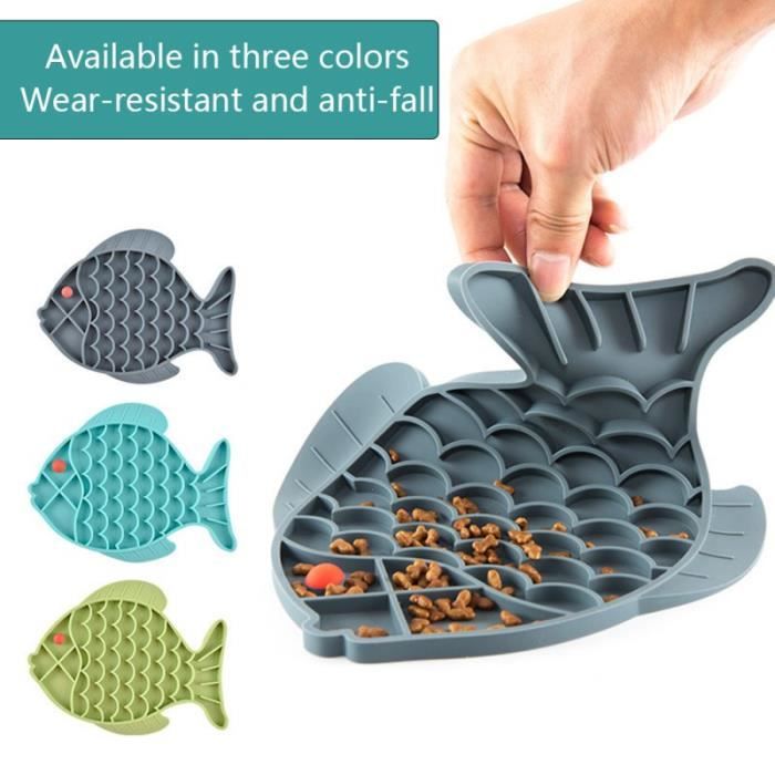 Bol Pliant En Silicone Pour Chat Et Chien Tapis De Lechage Pour Nourriture Lente Assiette Pour Animaux De Compagnie Gris Cdiscount