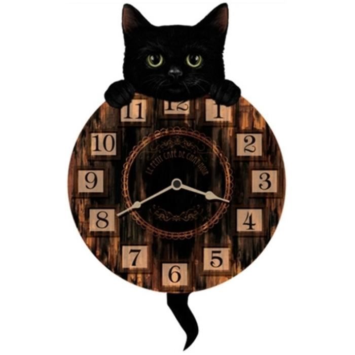 Horloge Pendule Chat La Queue Du Chat Balance Cdiscount Maison