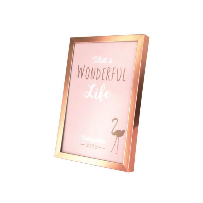 Home Deco Factory Hd4605 Cadre Photo A Poser Cuivre 1 Photo 10x15 Cm Metal Aluminium Et Plastique H15 9 X 10 9 X 0 9 Cm Cdiscount Maison
