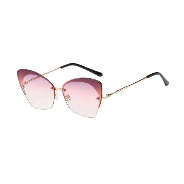 Lunette de soleil femme papillon épuré verre rosé branche metal pin up  rockabilly - Achat / Vente lunettes de soleil Mixte Adulte - Cdiscount