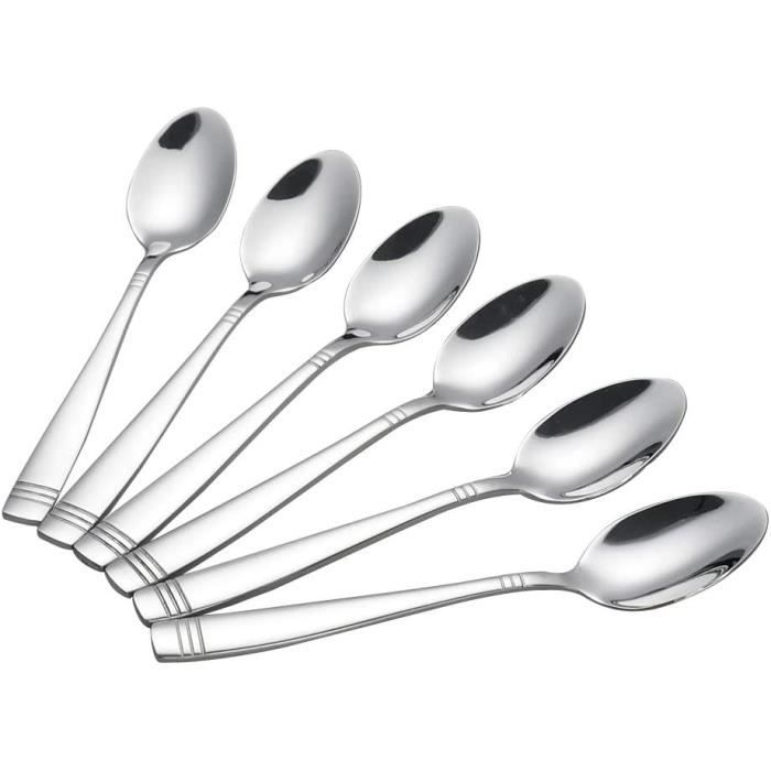 24 Cuillères à Café En Acier Inoxydable 12 Cm - Lot Élégant Pour Maison Et Restaurant