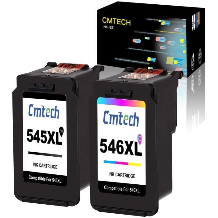 545 546 2 Cartouches d'Encre Compatibles avec CANON PG-545 CL-546 pour  Imprimante PIXMA - Cdiscount Informatique