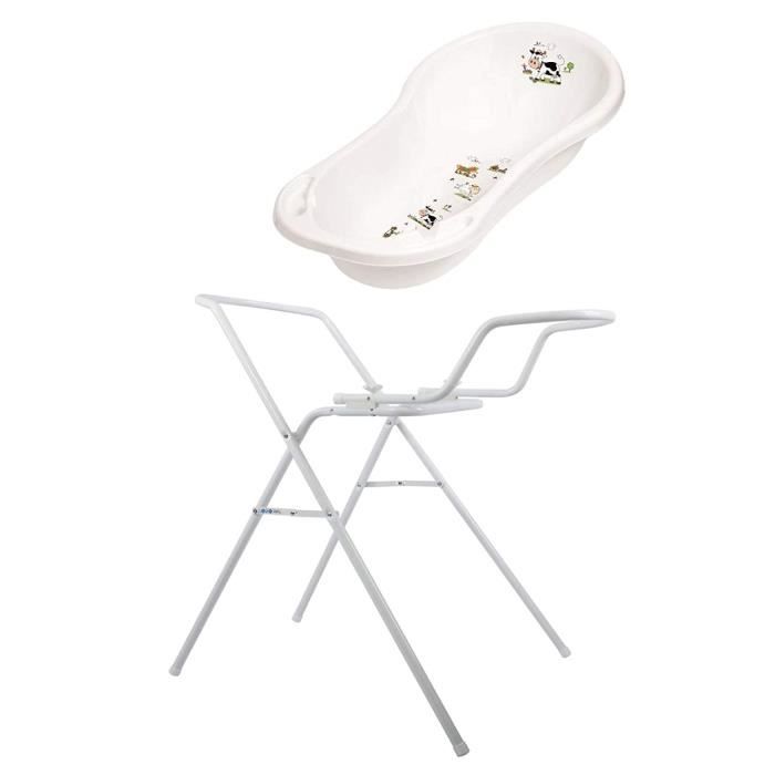 Baignoire Bebe Xxl 100 Cm Funny Farm Blanc Stands De Bain Cdiscount Puericulture Eveil Bebe