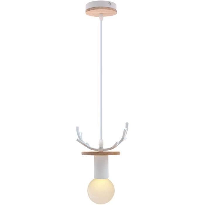 Tableau Décoratif Cadre Bois - Motif Lustre Rétro & Lampe - Dimensions 48 X 24 Cm - Fabriqué En France - Neuf