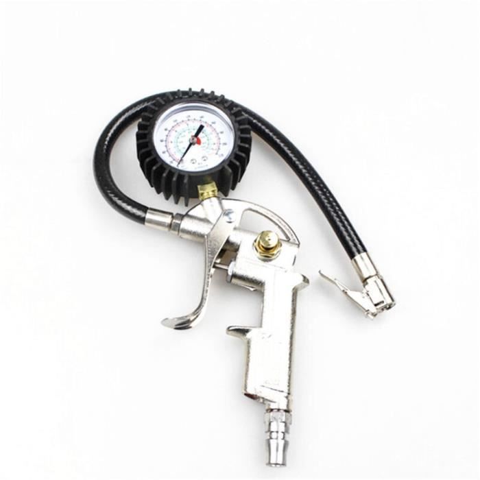 Manomètre De Pression De Pneus Mécanique - Cadran Lumineux, Double échelle, Flexible 360° - Pour Vélo, Moto, Voiture, SUV