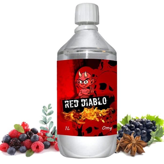 E liquide Red Diablo - 1 l - 50/50 PG/VG - 1 000 ML - Fruits rouges raisin  eucalyptys anis - Cdiscount Au quotidien