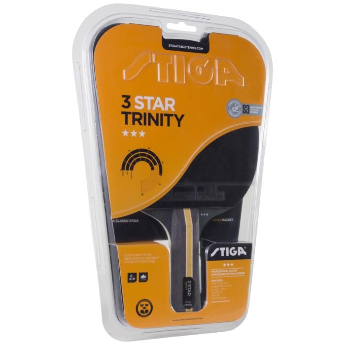 STIGA Raquette de Ping Pong -  - Trinity 3 &eacute;toiles - Contr&ocirc;le et Placement de balle - Bois 5 plis l&eacute;ger 