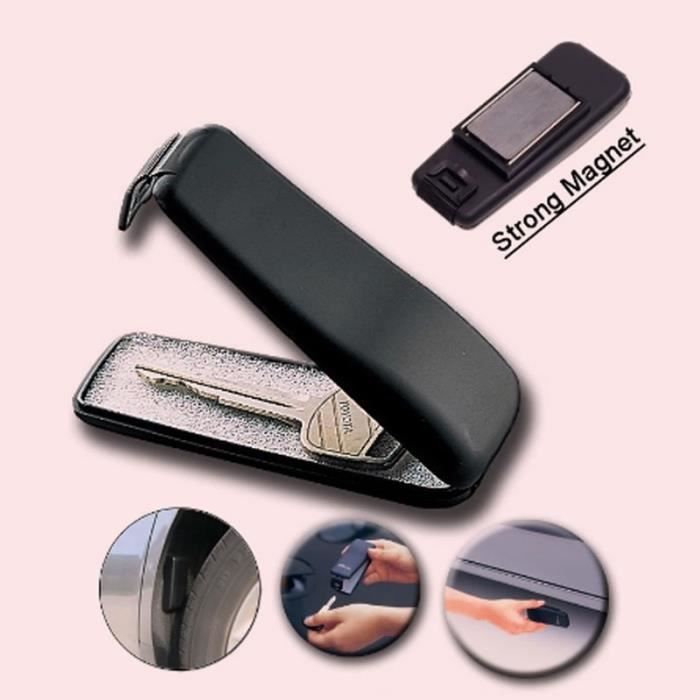 Rangement Discret Objet Valeur Boîte Magnétique Cachée Pour Voiture - Cache Clés Ou Argent Sous La Carrosserie | Étanche Et Sécurisée - Noire Coffre Secret étanche