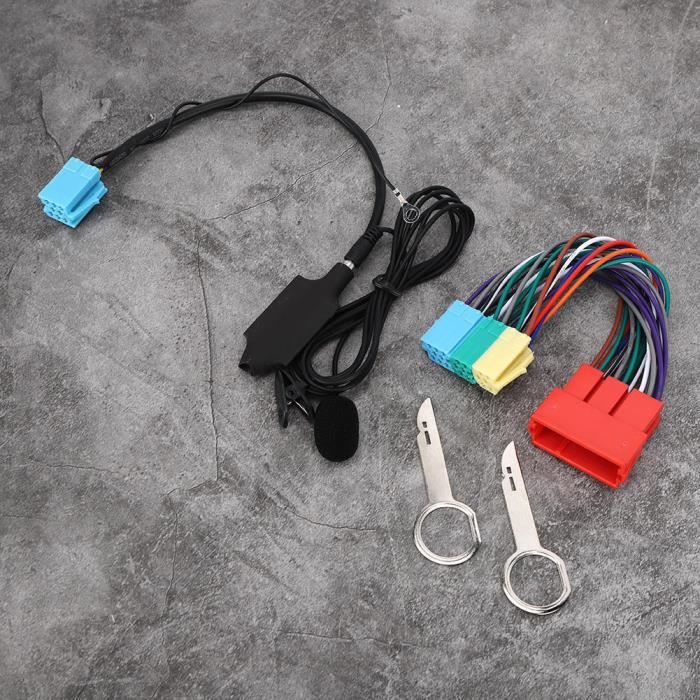 Qiilu autoradio Adaptateur Audio Bluetooth avec haut-parleur stéréo de voiture pour Audi A2 A3 8L 8P A4 B5 B6 B7 A6