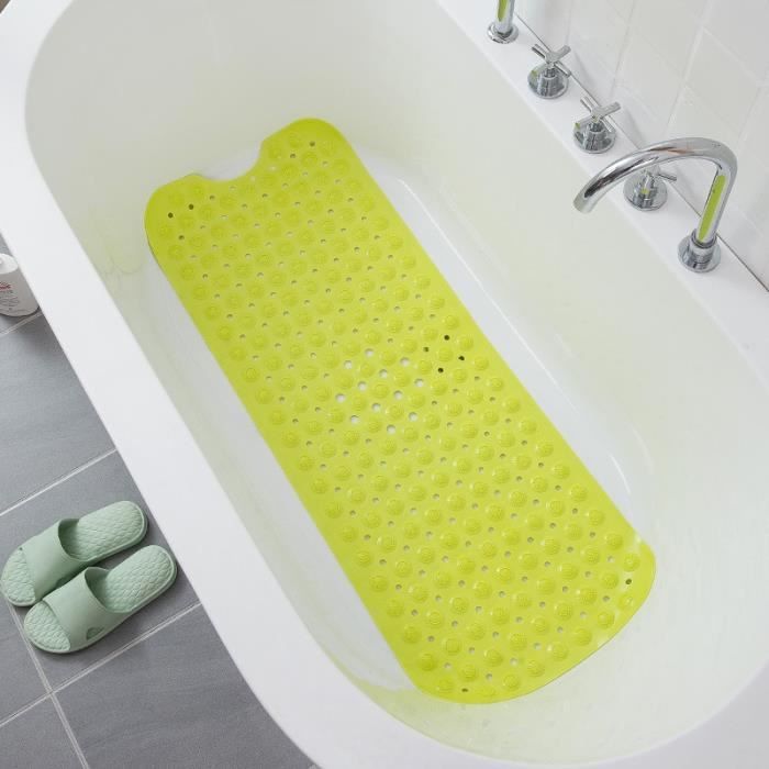 Tapis De Bain Grand Tapis De Bain Elastique En Pvc Antiderapant 100x40cm Pour Salle De Type Yellow 400mmx1000mm Cdiscount Puericulture Eveil Bebe